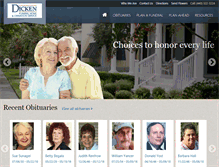 Tablet Screenshot of dickenfuneralhome.com